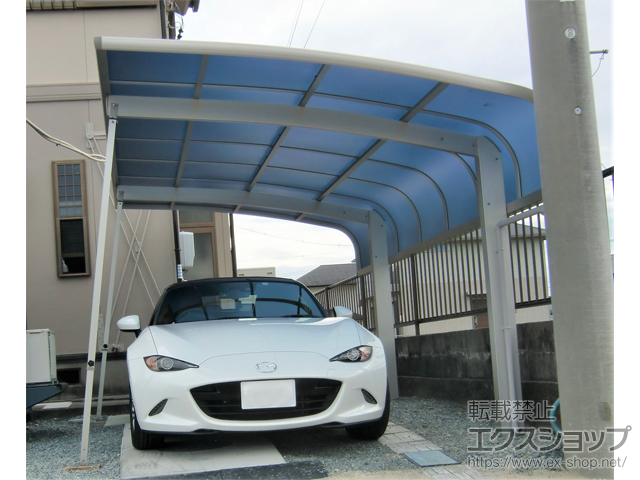 静岡県浜松市ののカーポート プレシオスポート アルファ 積雪〜20cm対応 施工例