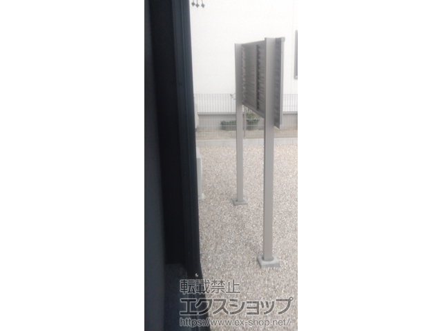 岐阜県美濃加茂市ののフェンス・柵 ミエーネ目隠しルーバーフェンス 上段のみ設置 自立建て用 施工例