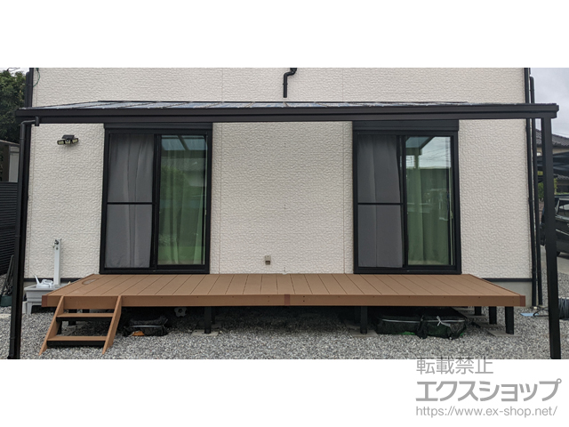 栃木県佐野市ののテラス屋根 ソラリア F型 テラスタイプ 単体 積雪〜20cm対応 施工例