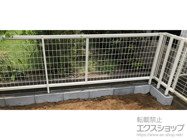 千葉県佐倉市ののフェンス・柵 アルメッシュフェンス1型　フリーポールタイプ 施工例