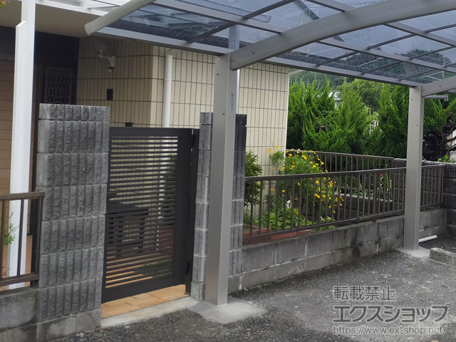 千葉県茂原市のの門扉 開き門扉AB YR1型 片開き　柱使用 施工例