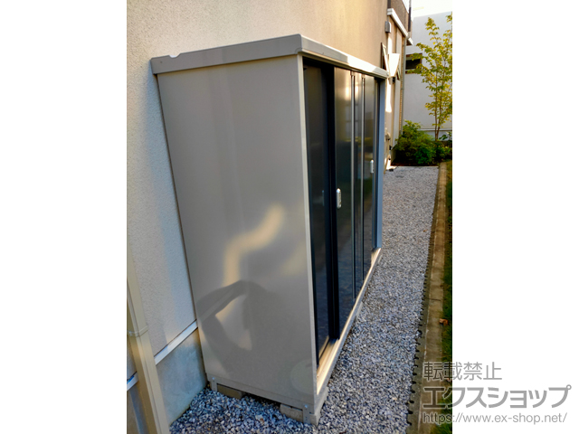 東京都西東京市のの物置・屋外倉庫 シンプリー 一般型 1940×615×1603 MJX-196D-P-CG 施工例