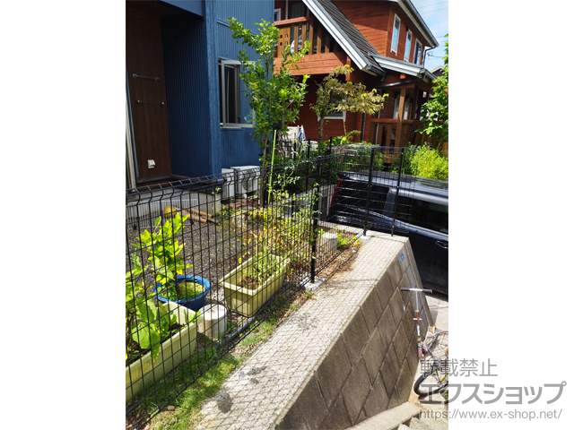 千葉県佐倉市ののフェンス・柵 イーネットフェンスA1F型　自由柱施工 施工例