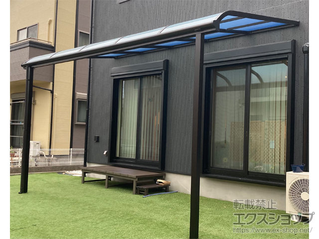東京都狛江市ののテラス屋根 ソラリア R型 テラスタイプ 単体 積雪〜20cm対応 施工例