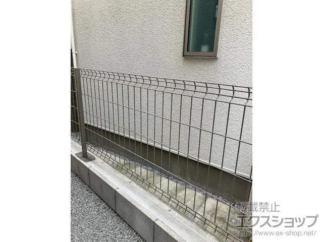 神奈川県茅ヶ崎市ののフェンス・柵・塀 イーネットフェンス 3F型 自由柱施工 施工例