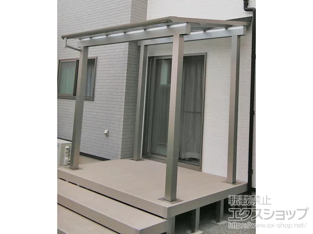 宮城県大崎市のの物置・収納・屋外倉庫、テラス屋根、ウッドデッキ ソラリア F型 独立タイプ 単体 積雪～50cm対応 施工例