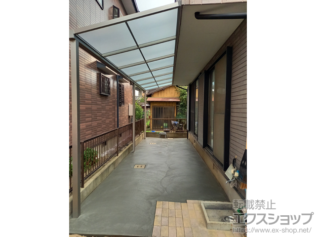 福岡県大野城市ののテラス屋根 ソラリア F型 テラスタイプ 連棟 積雪〜20cm対応 施工例