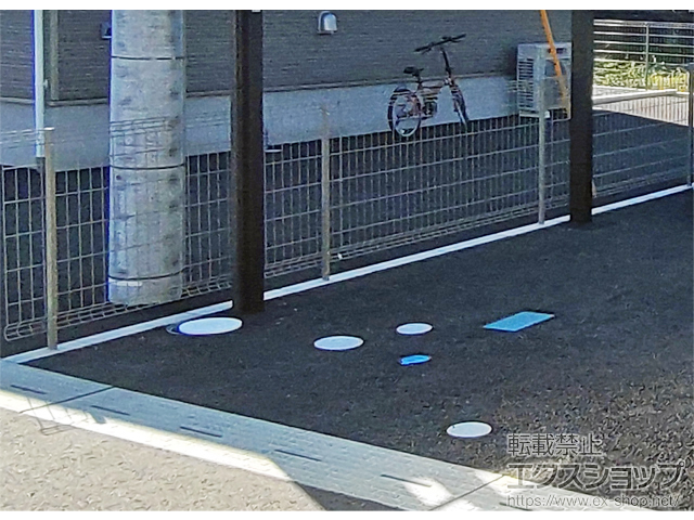 栃木県宇都宮市ののフェンス・柵 イーネットフェンス 3F型 自由柱タイプ 施工例