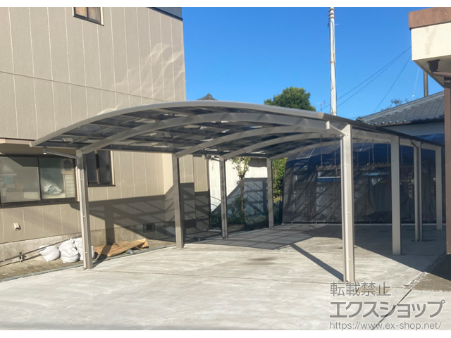 宮崎県児湯郡都農町ののカーポート プレシオスポート ワイド 縦連棟 積雪〜20cm対応 施工例