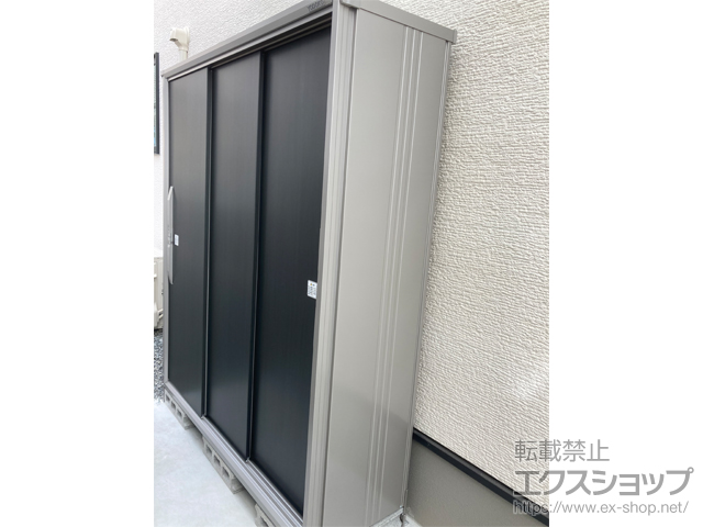 岡山県岡山市のの物置・屋外倉庫 エスモ 一般型 ESF-1605A ESF-1605A-WE＋別売り棚 施工例