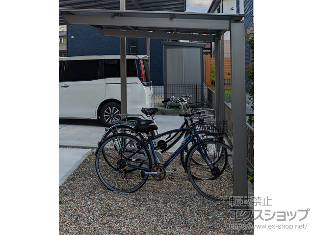 愛知県名古屋市ののサイクルポート・駐輪場 ネスカFミニ (フラットスタイル) 積雪〜20cm対応 施工例