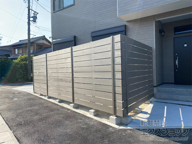 愛知県東海市ののフェンス・柵 プラド/one フェンス ジョイントあり仕様 板12段 隙間10mm 施工例