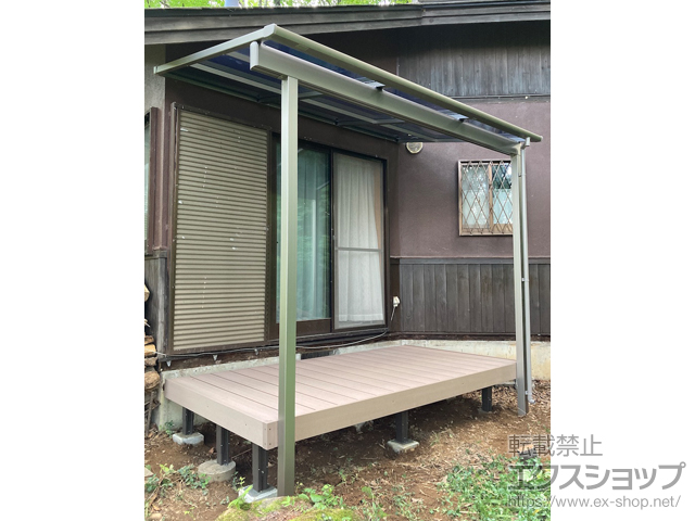 山梨県北杜市ののテラス屋根 スピーネ F型 1500 テラスタイプ 単体 積雪〜50cm対応 施工例