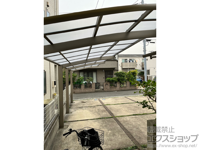 東京都江戸川区ののカーポート ネスカR (ラウンドスタイル) 縦連棟 積雪〜20cm対応 施工例