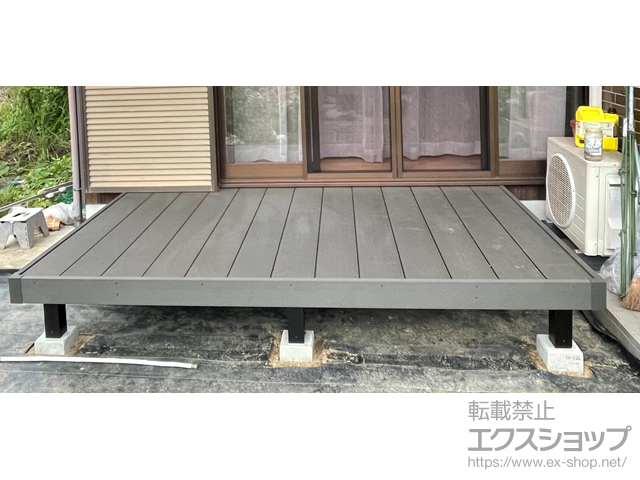 山口県光市ののウッドデッキ リウッドデッキ 200 施工例