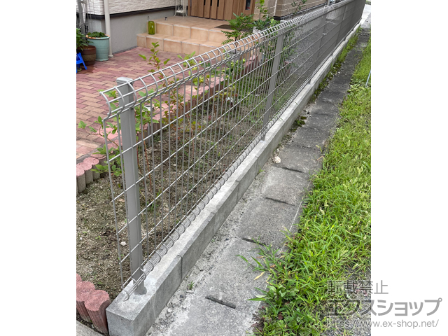 福島県郡山市ののフェンス・柵 イーネットフェンスA1F型 自由柱タイプ 施工例