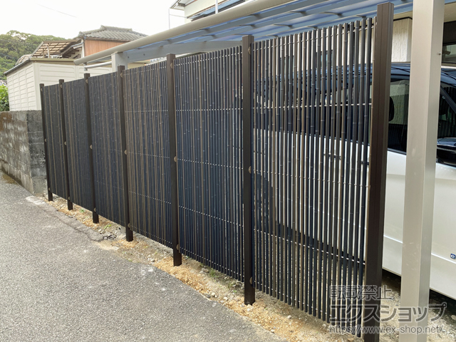 高知県高知市ののフェンス・柵 文様シリーズ 縞モダンスリム 施工例