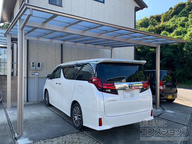 三重県亀山市ののカーポート ソリッドポート ワイド 積雪〜20cm対応 施工例
