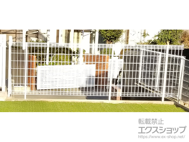 神奈川県横浜市ののフェンス・柵 ハイグリッドフェンスUF8型 フリーポールタイプ 施工例