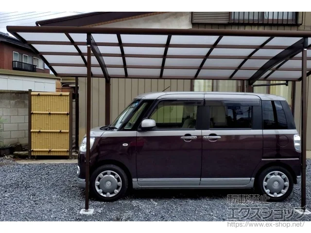 栃木県佐野市のValue Selectのカーポート プレシオスポート 積雪～20cm対応＋着脱式補助柱 施工例
