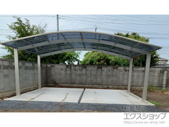 栃木県佐野市ののカーポート アリュース ツイン　積雪〜20cm対応 施工例