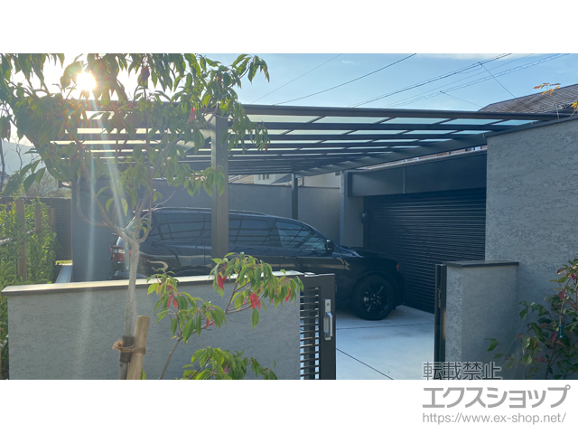 京都府京都市ののカーポート ネスカF (フラットスタイル) ワイド 積雪〜20cm対応 施工例