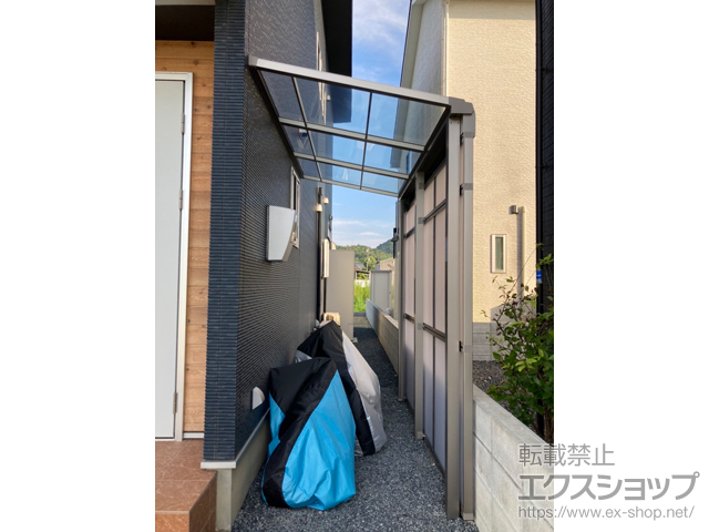 岡山県総社市ののストックヤード スピーネストックヤードF型 パネルタイプ スクリーン仕様 積雪〜20cm対応 施工例