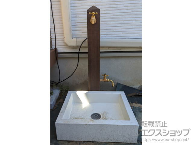 千葉県富里市のの立水栓・ガーデンシンク 立水栓ユニット モ・エットL 施工例