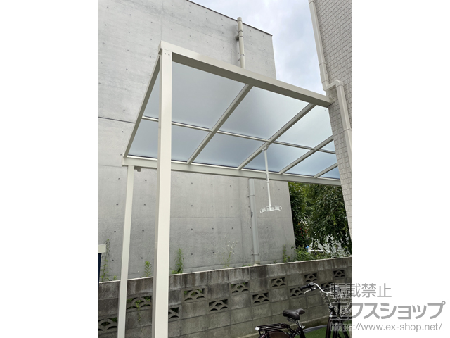 宮城県仙台市ののテラス屋根 ソラリア F型 テラスタイプ 単体 積雪〜20cm対応 施工例