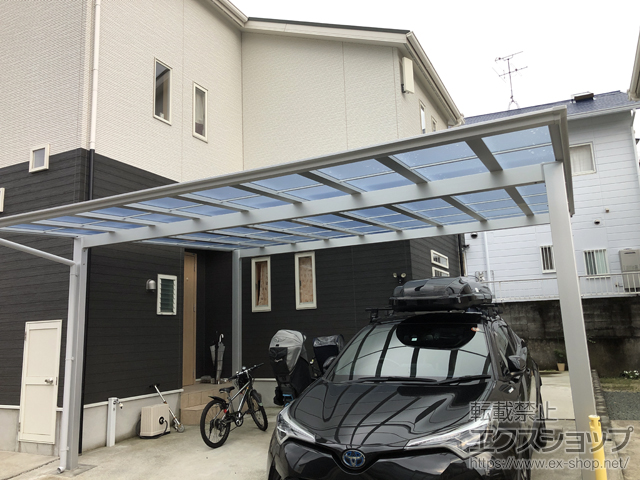 熊本県熊本市ののカーポート ソリッドポート ワイド 積雪〜20cm対応 施工例