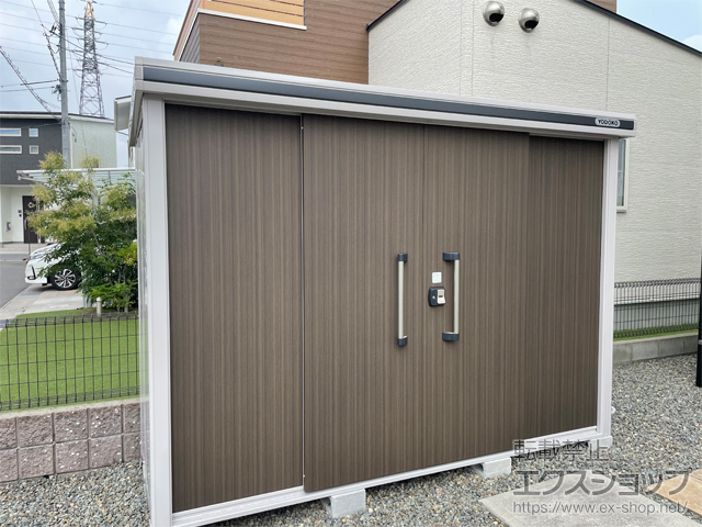 広島県福山市のの物置・屋外倉庫 エルモ 積雪型 2920×1170×2121 LMDS-2911-DW 施工例