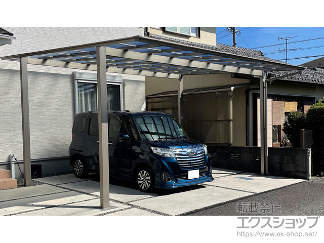 静岡県静岡市ののカーポート ソリッドポート ワイド 積雪〜20cm対応 施工例