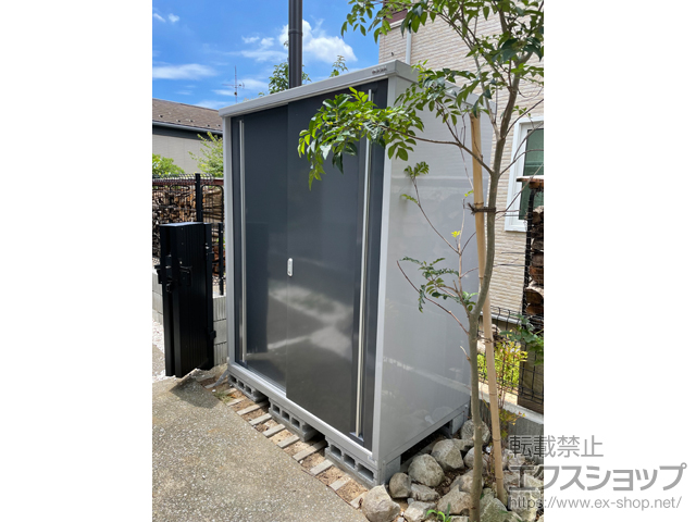 千葉県松戸市のの物置・屋外倉庫 シンプリー 一般型 1520×905×1903 MJX-159E-P-CG 施工例