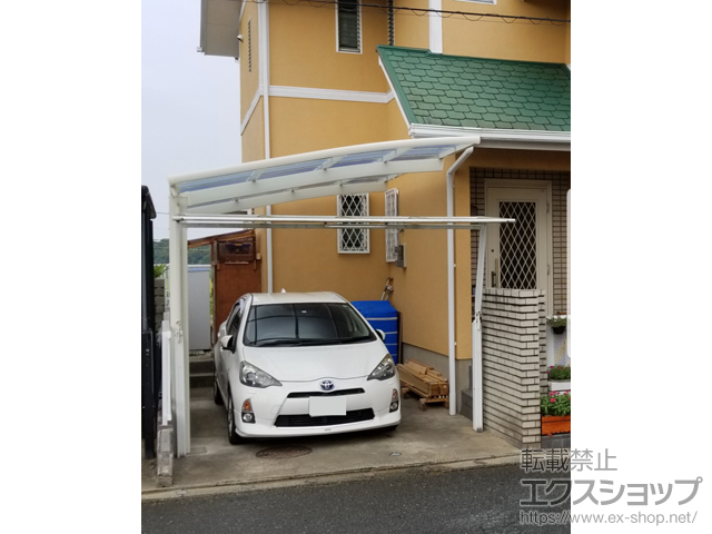 福岡県糸島市ののカーポート ネスカR (ラウンドスタイル) 積雪〜20cm対応 施工例