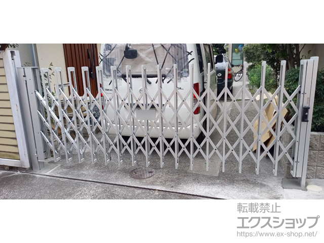 東京都北区ののカーゲート エアリーナII ノンキャスター 片開き 39S ※ロング柱使用 施工例