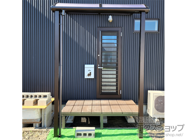 徳島県阿波市ののテラス屋根 プレシオステラスII R型 テラスタイプ 単体 積雪〜20cm対応 施工例