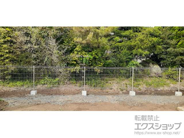 岩手県花巻市ののフェンス・柵 イーネットフェンス 3F型　自由柱施工 施工例
