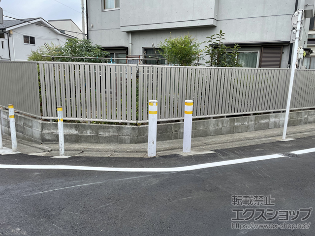 東京都目黒区ののフェンス・柵 シンプレオフェンスST1F型 縦スリット　自由柱施工 施工例