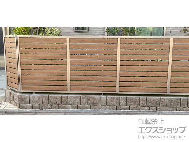 千葉県千葉市ののフェンス・柵 モクハイフェンス フリーポールタイプ 施工例