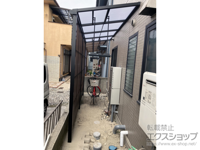 広島県福山市ののストックヤード スピーネストックヤードF型 波板タイプ スクリーン仕様 積雪〜20cm対応 施工例