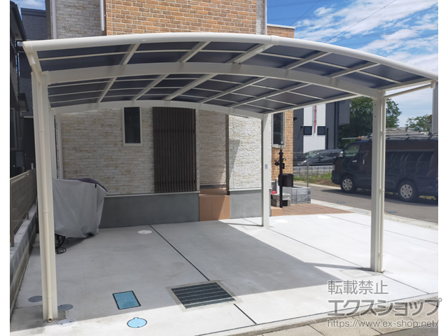 埼玉県上尾市ののカーポート ネスカR ワイド 積雪〜20cm対応 台風補償付 施工例