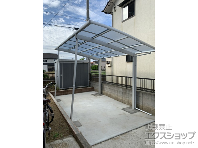 茨城県神栖市ののカーポート ネスカR (ラウンドスタイル) 積雪〜20cm対応 施工例