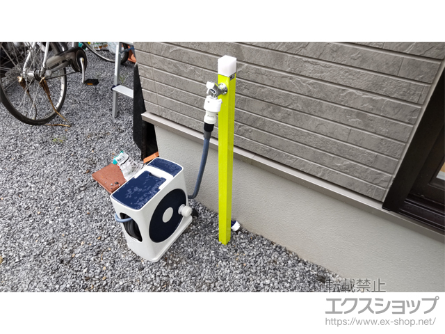 栃木県真岡市のの立水栓・ガーデンシンク デザイン不凍水栓柱 アイスルージュ 施工例