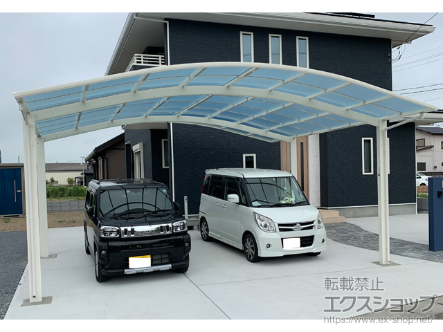 茨城県潮来市ののカーポート アリュース ツインZ 積雪〜25cm対応 施工例