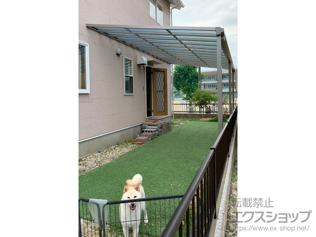 山口県防府市ののテラス屋根 ソラリア F型 テラスタイプ 連棟 積雪〜20cm対応 施工例