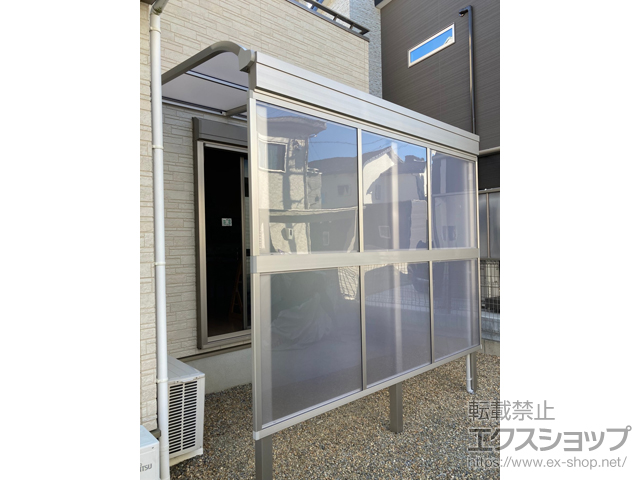 徳島県徳島市ののテラス屋根 ソラリア R型 テラスタイプ 単体 積雪〜20cm対応 施工例