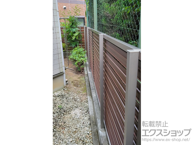 大阪府箕面市ののフェンス・柵 モクハイフェンス フリーポールタイプ 施工例