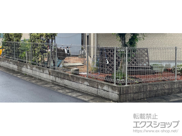 千葉県千葉市ののフェンス・柵 イーネットフェンス 3F型・自由柱施工 施工例