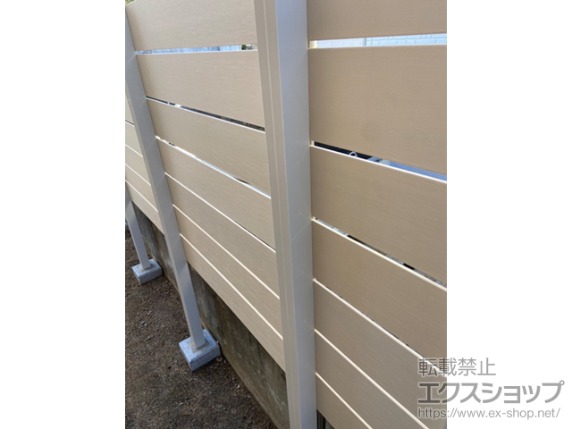兵庫県神戸市ののフェンス・柵 プラド/one ジョイント有 隙間10mm H800(板4段)・H1800(板7段) 施工例