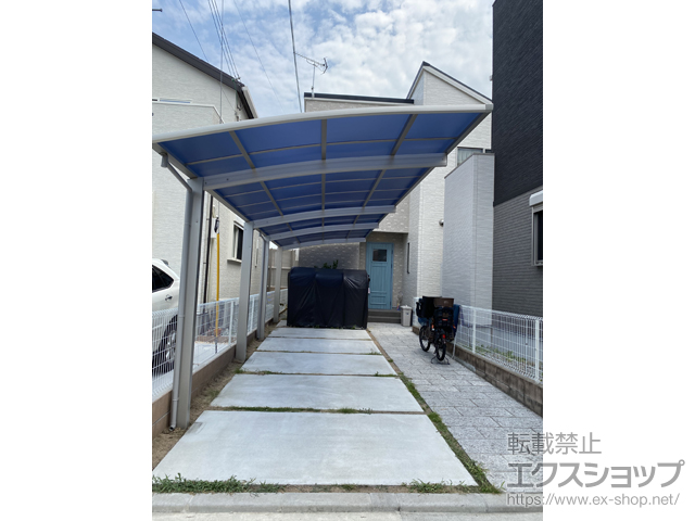 兵庫県高砂市ののカーポート アリュース 縦連棟　積雪〜20cm対応 施工例